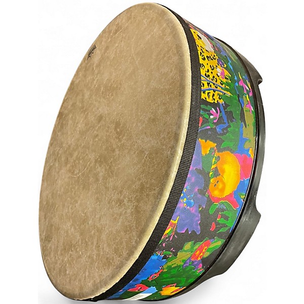 Used Remo 22in KIDS PERCUSSION GATHERING DRUM 22X7.5 JUNGLE PATTERN Drum