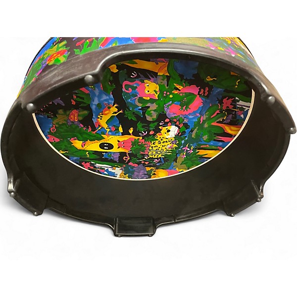 Used Remo 22in KIDS PERCUSSION GATHERING DRUM 22X7.5 JUNGLE PATTERN Drum