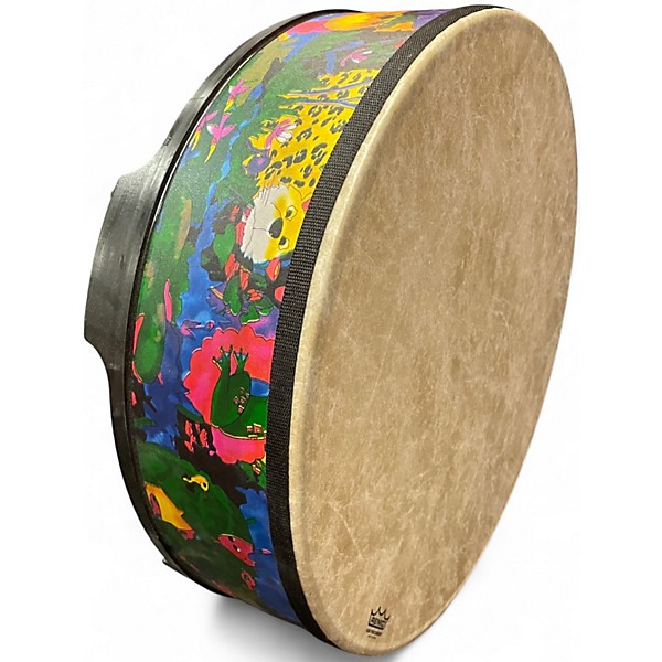 Used Remo 22in KIDS PERCUSSION GATHERING DRUM 22X7.5 JUNGLE PATTERN Drum