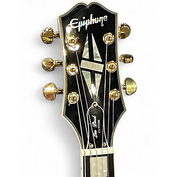 Used Epiphone Les Paul Custom Black Solid Body Electric Guitar