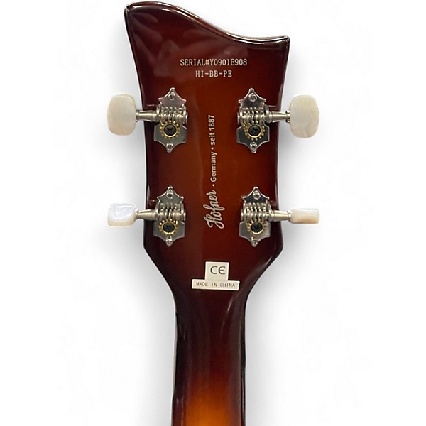 Used Hofner Ignition Series LH 2 Tone Sunburst Electric Bass Guitar