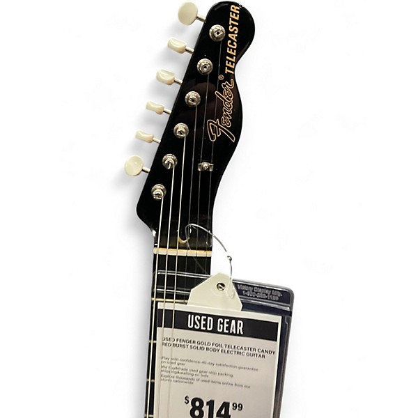 Used Fender gold foil telecaster Candy Red Burst Solid Body Electric Guitar