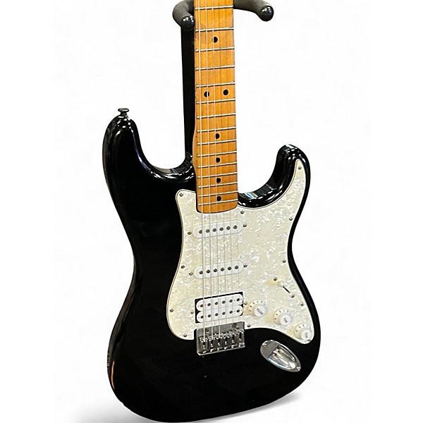 Vintage 1970s Goya STRAT STYLE BLACK Solid Body Electric Guitar