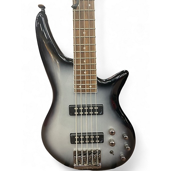 Used Jackson JS3V Concert 5 String SILVER BURST Electric Bass Guitar