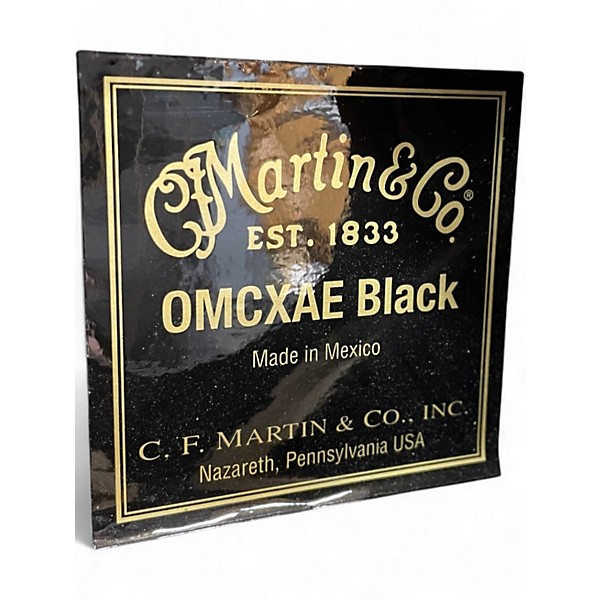 Used Martin OMCXAE Satin Black Acoustic Electric Guitar