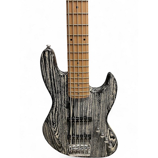 Used Michael Kelly Element Black and White Electric Bass Guitar