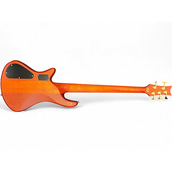 Used Schecter Guitar Research Stiletto Studio 5 String Fretless Honey Electric Bass Guitar