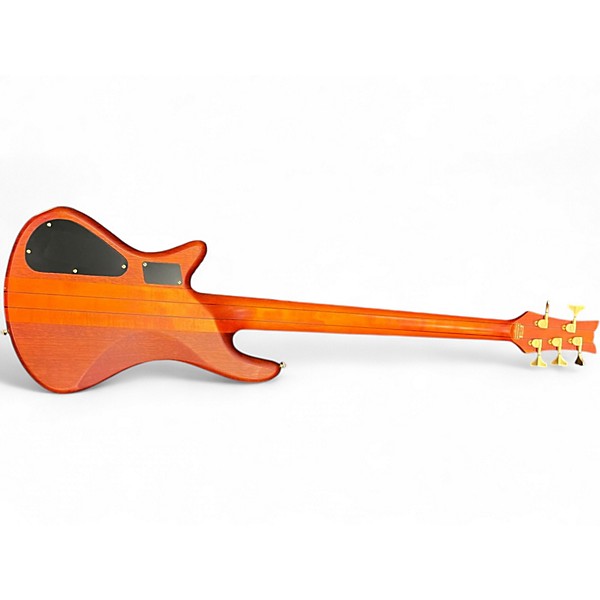 Used Schecter Guitar Research Stiletto Studio 5 String Fretless Honey Electric Bass Guitar
