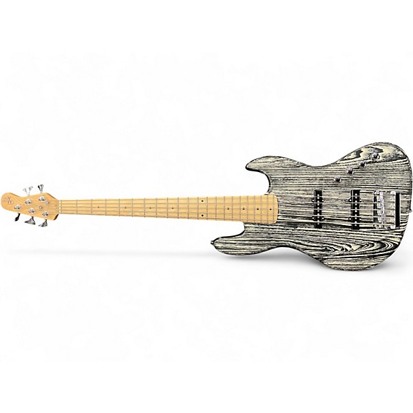 Used Michael Kelly Element Black and White Electric Bass Guitar