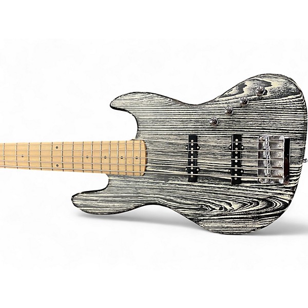 Used Michael Kelly Element Black and White Electric Bass Guitar