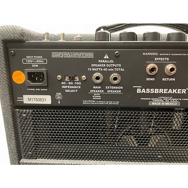 Used Fender Bassbreaker 15W Tube Guitar Amp Head