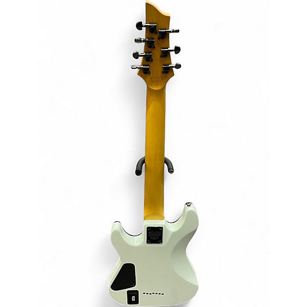 Used Schecter Guitar Research Demon 7 String White Solid Body Electric Guitar