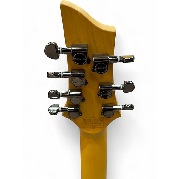 Used Schecter Guitar Research Demon 7 String White Solid Body Electric Guitar