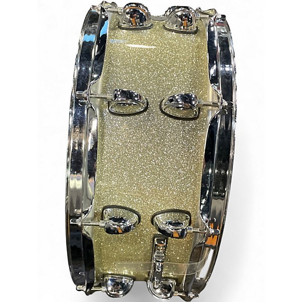 Used Premier 14X5.5 Artist Birch Snare Gold sparkle Drum