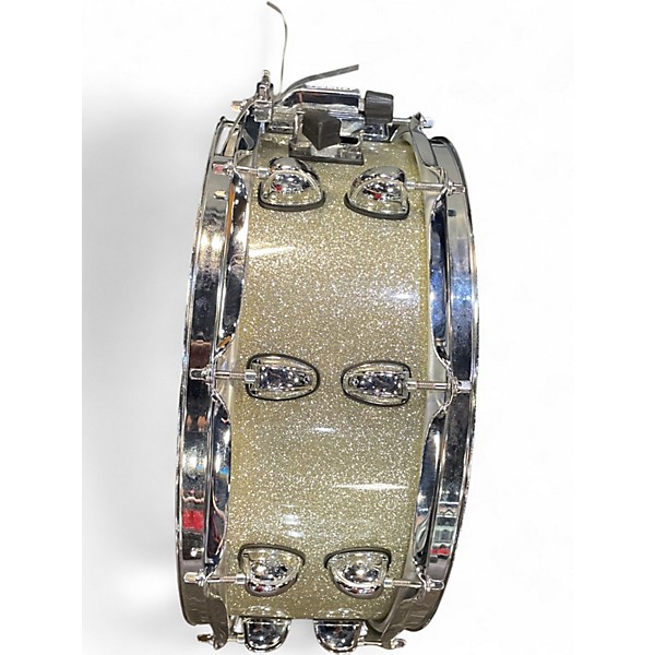 Used Premier 14X5.5 Artist Birch Snare Gold sparkle Drum
