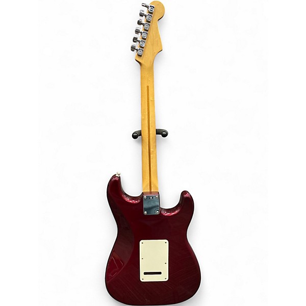 Used 2001 Fender Standard Stratocaster Left Handed Wine Red Electric Guitar