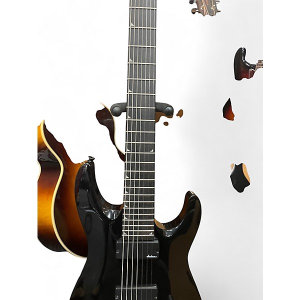 Used Jackson JS32-7 Dinky DKA 7 String Black Solid Body Electric Guitar