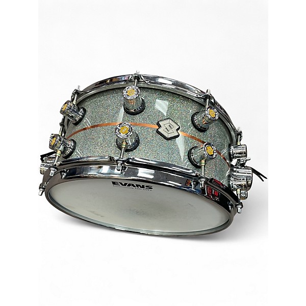 Used Soundwave Master 14X6.5 Aluminum Copper Snare Silver Sparkle Drum