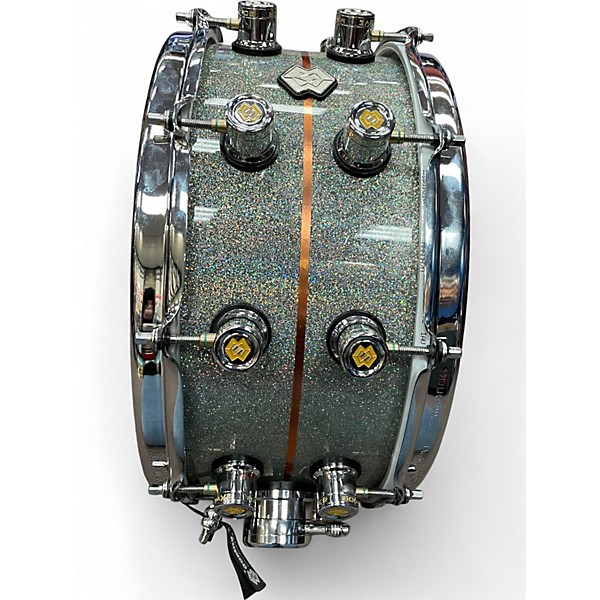 Used Soundwave Master 14X6.5 Aluminum Copper Snare Silver Sparkle Drum