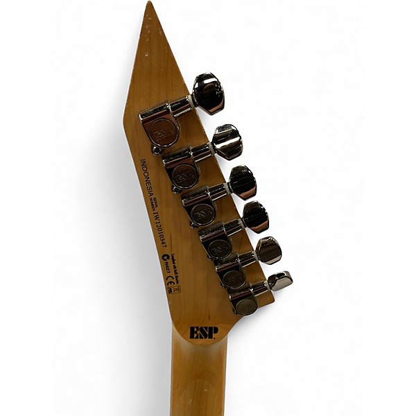 Used 2012 ESP LTD MH100QMNT See-Thru Black Cherry Solid Body Electric Guitar