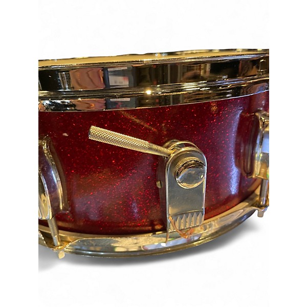 Used 1960s U.s.mercury  14in Snare drum Red sparkle Drum