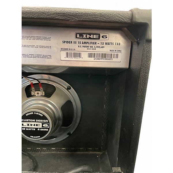 Used Line 6 Spider III 15 1X8 15W Guitar Combo Amp