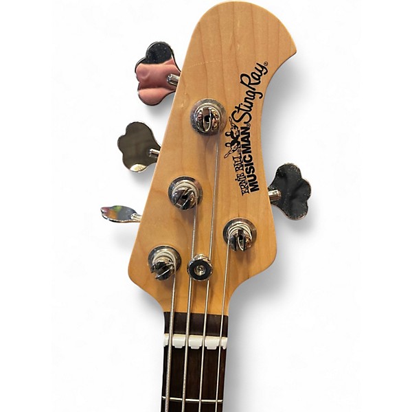Used Ernie Ball Music Man Stingray HH 4 String PEARL BLUE Electric Bass Guitar