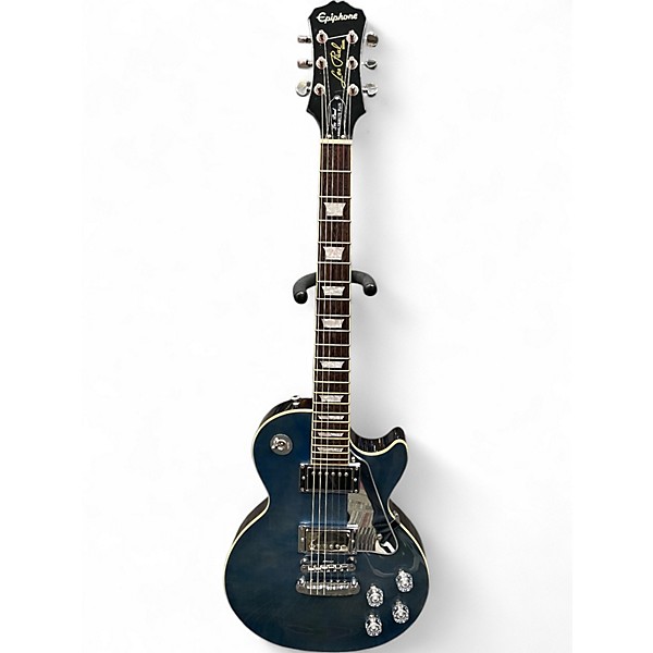 Used Epiphone Les Paul 1960 Tribute Plus Translucent Teal Solid Body Electric Guitar