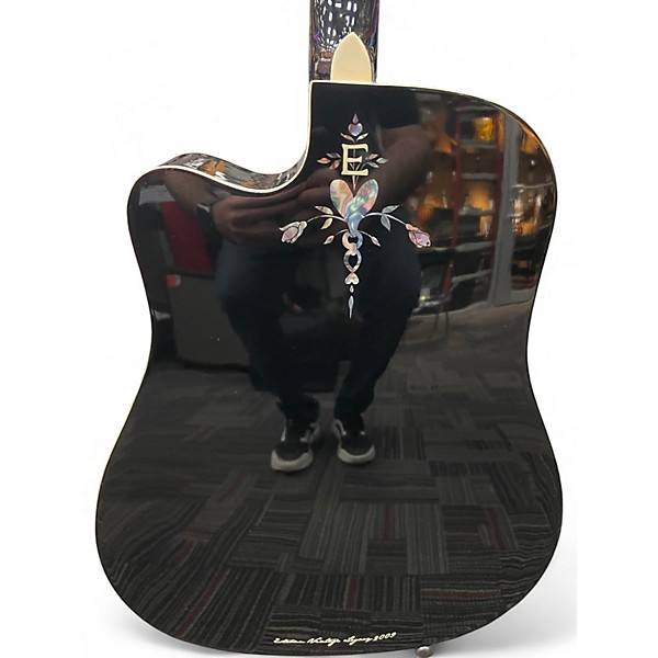 Used Esteban VL-100 Blue Burst Acoustic Electric Guitar