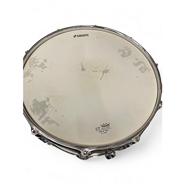 Used SONOR 14X6 AQ4 SNARE Trans Black Drum
