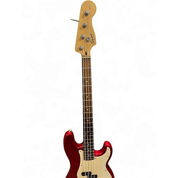 Used Squier Affinity Precision Bass Candy Apple Red Metallic Electric Bass Guitar