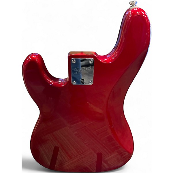 Used Squier Affinity Precision Bass Candy Apple Red Metallic Electric Bass Guitar