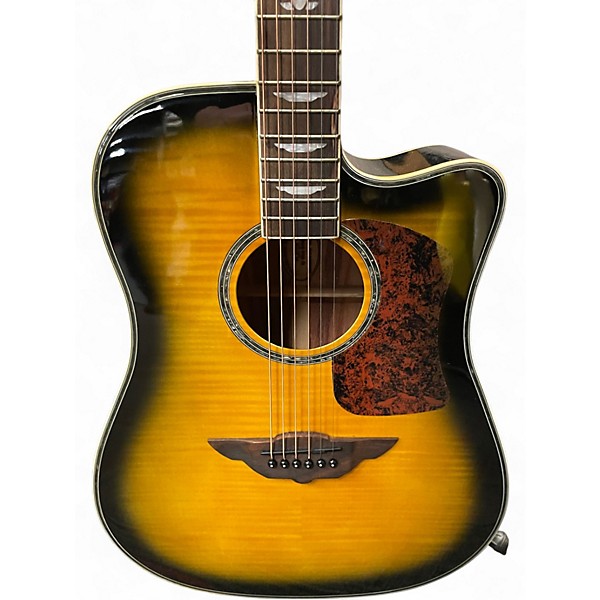 Used Keith Urban Player Brazillian Burst Acoustic Electric Guitar