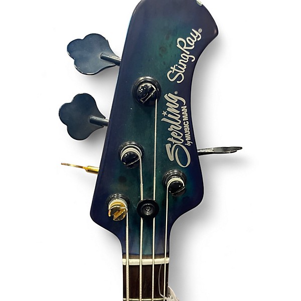 Used Sterling by Music Man Ray34 Blue Burst Electric Bass Guitar