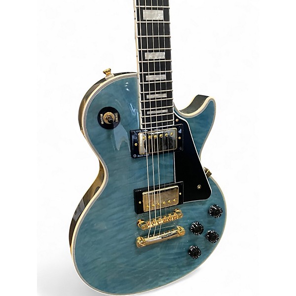 Used Epiphone Les Paul Custom Ocean Blue Solid Body Electric Guitar