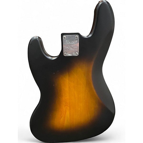 Used Squier 40th Anniversary Jazz Bass 2 Color Sunburst Electric Bass Guitar