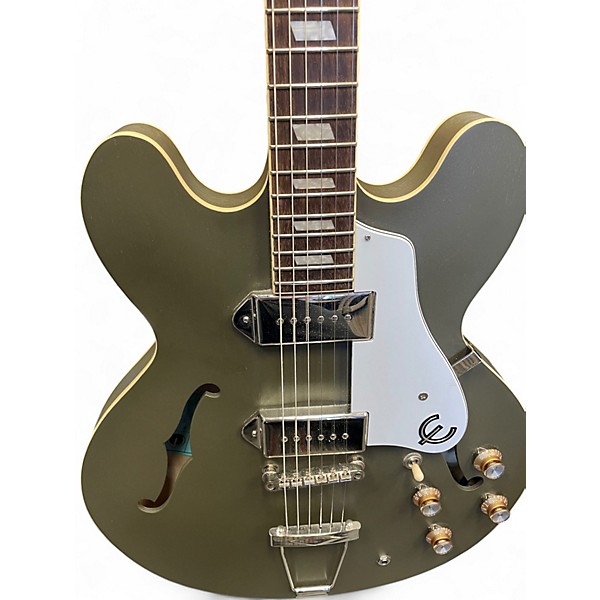 Used Epiphone Casino Worn Green Hollow Body Electric Guitar