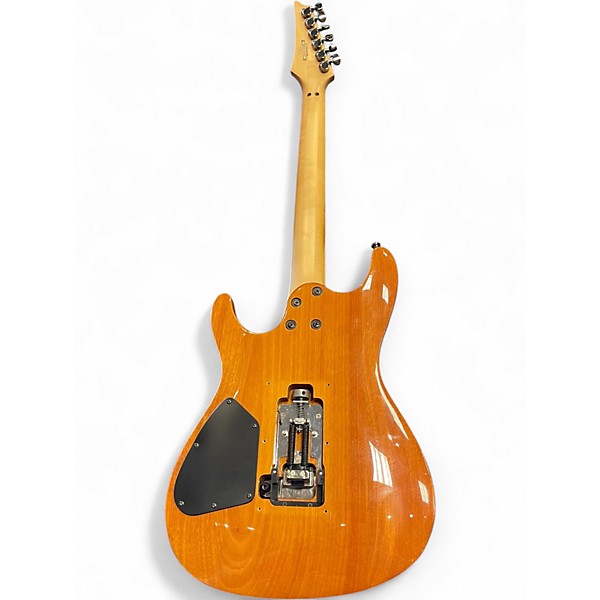 Used Ibanez S470DXQM Amber Solid Body Electric Guitar