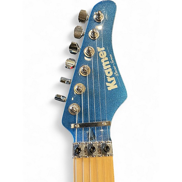 Used Kramer Pacer Classic Metallic Blue Solid Body Electric Guitar
