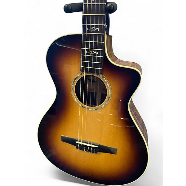 Used Taylor Custom 412ce NR 2 Color Sunburst Classical Acoustic Electric Guitar