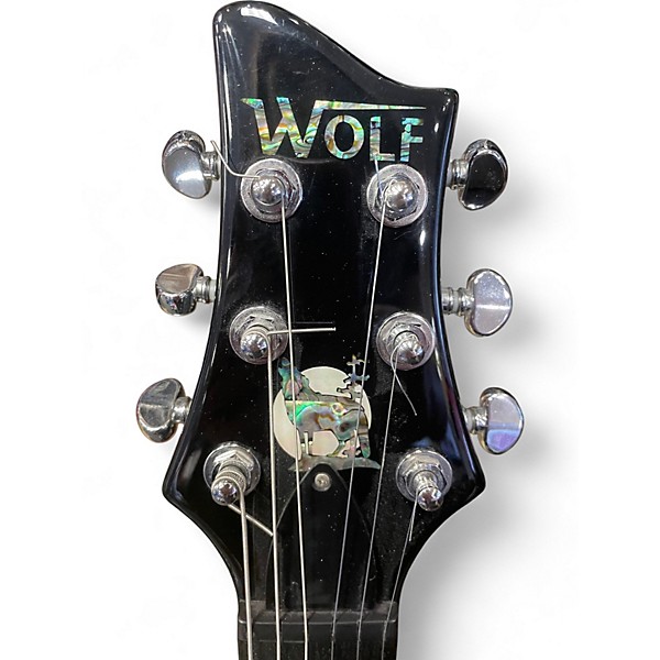 Used Aio Wolf W400 Blue Solid Body Electric Guitar