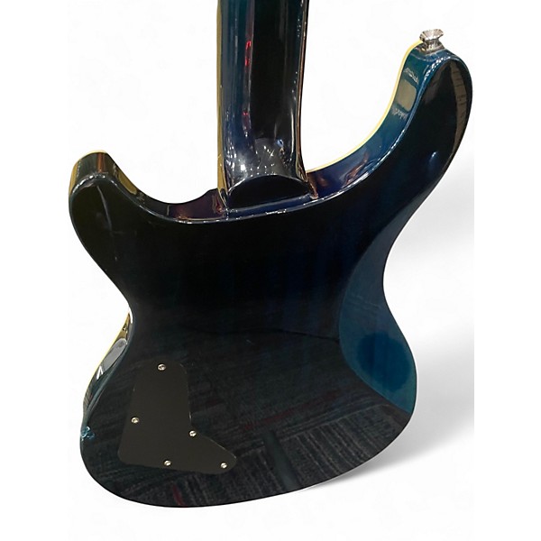 Used Aio Wolf W400 Blue Solid Body Electric Guitar