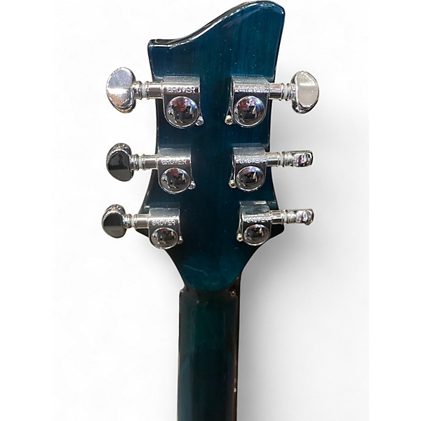 Used Aio Wolf W400 Blue Solid Body Electric Guitar