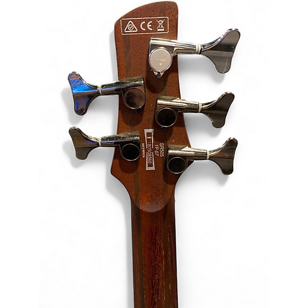 Used Ibanez SR505 5 String Brown Electric Bass Guitar