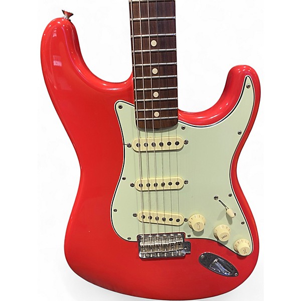 Used 2011 Fender 1960 NOS Stratocaster Fiesta Red Solid Body Electric Guitar