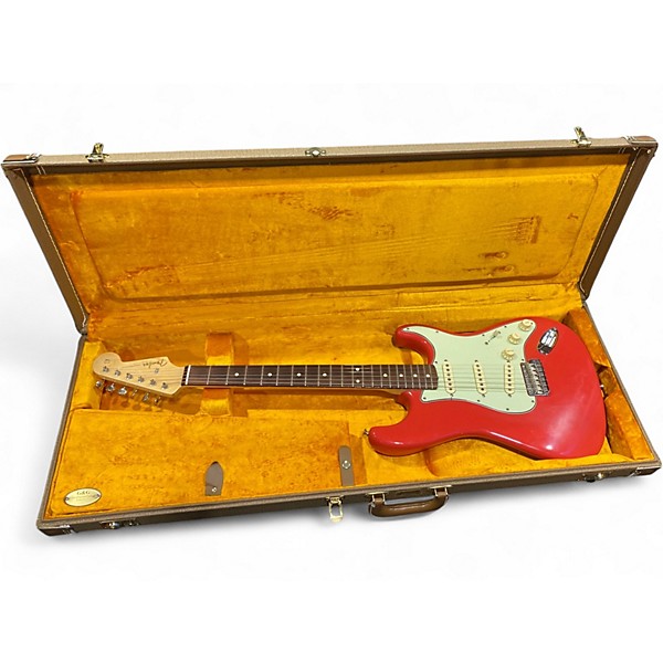 Used 2011 Fender 1960 NOS Stratocaster Fiesta Red Solid Body Electric Guitar