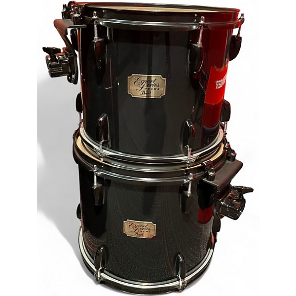 Used Pearl 5 Piece Export Black Drum Kit