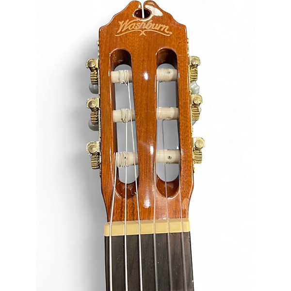 Used Washburn C5CE Antique Natural Classical Acoustic Electric Guitar