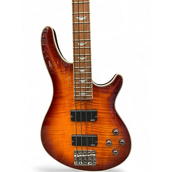 Used Schecter Guitar Research Omen Extreme 4 String 2 Color Sunburst Electric Bass Guitar
