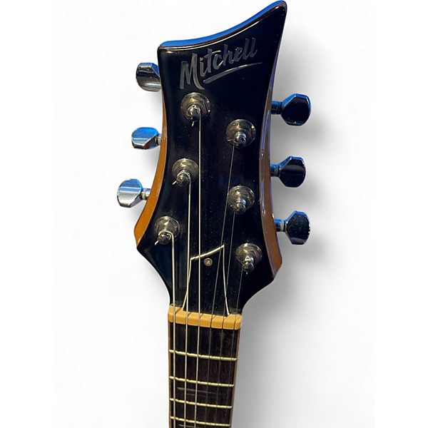 Used Mitchell MS400 Flame Honey Burst Solid Body Electric Guitar